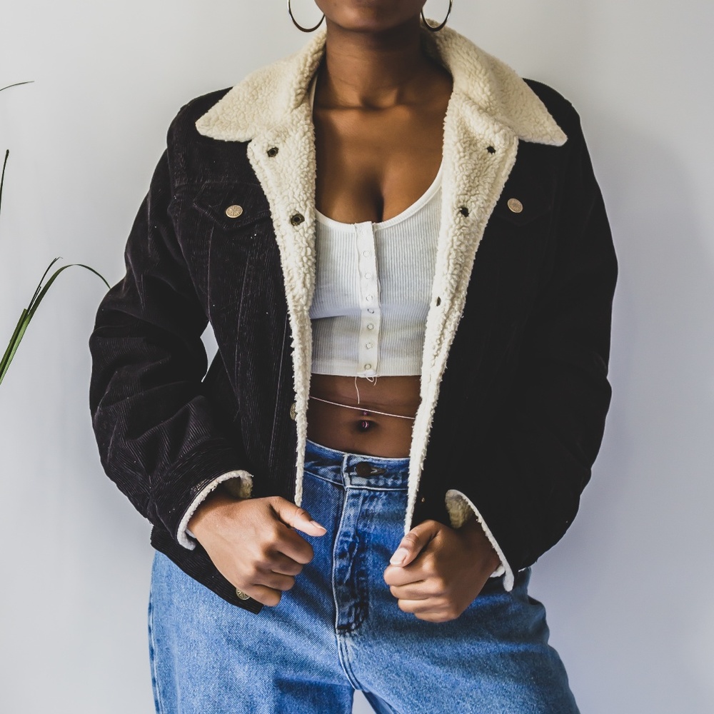 Marvin Richards Women Black Corduroy Jacket